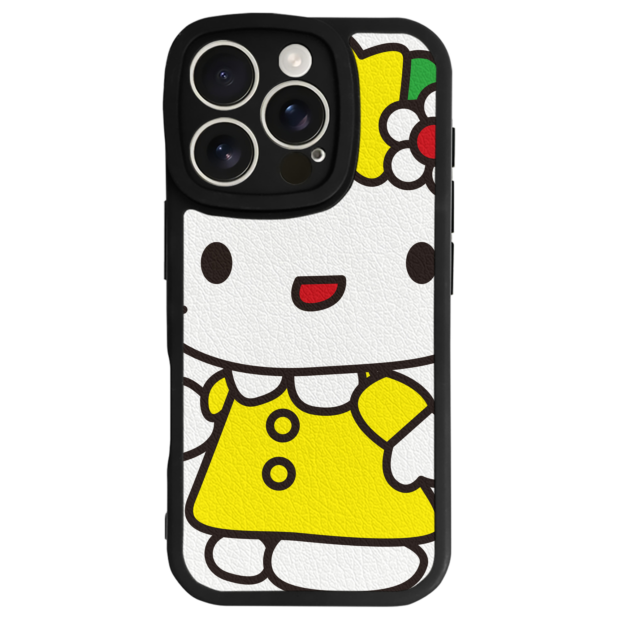 （画像用） Hello Kitty ハローキティ 【iPhone 16シリーズ対応】シリコンスマホケース（レザー調） 材質：シリコン